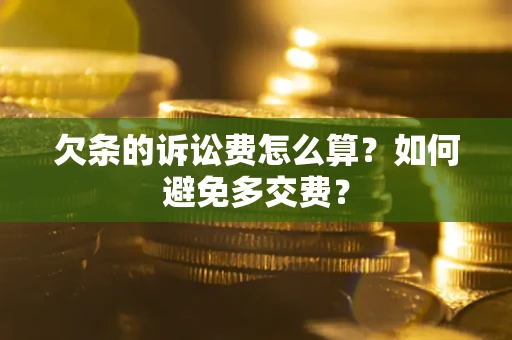 北京欠条的诉讼费怎么算？如何避免多交费？