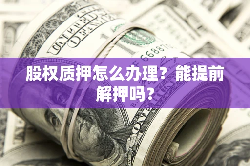 北京股权质押怎么办理？能提前解押吗？