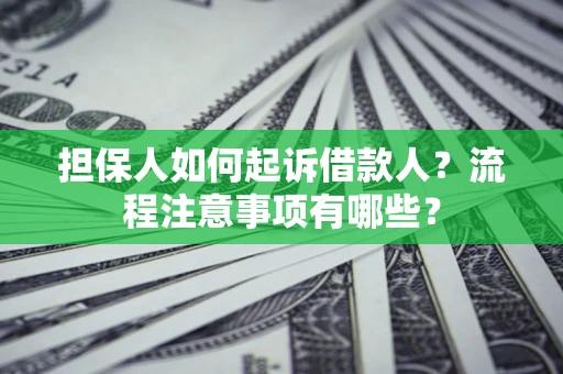 北京担保人如何起诉借款人？流程注意事项有哪些？